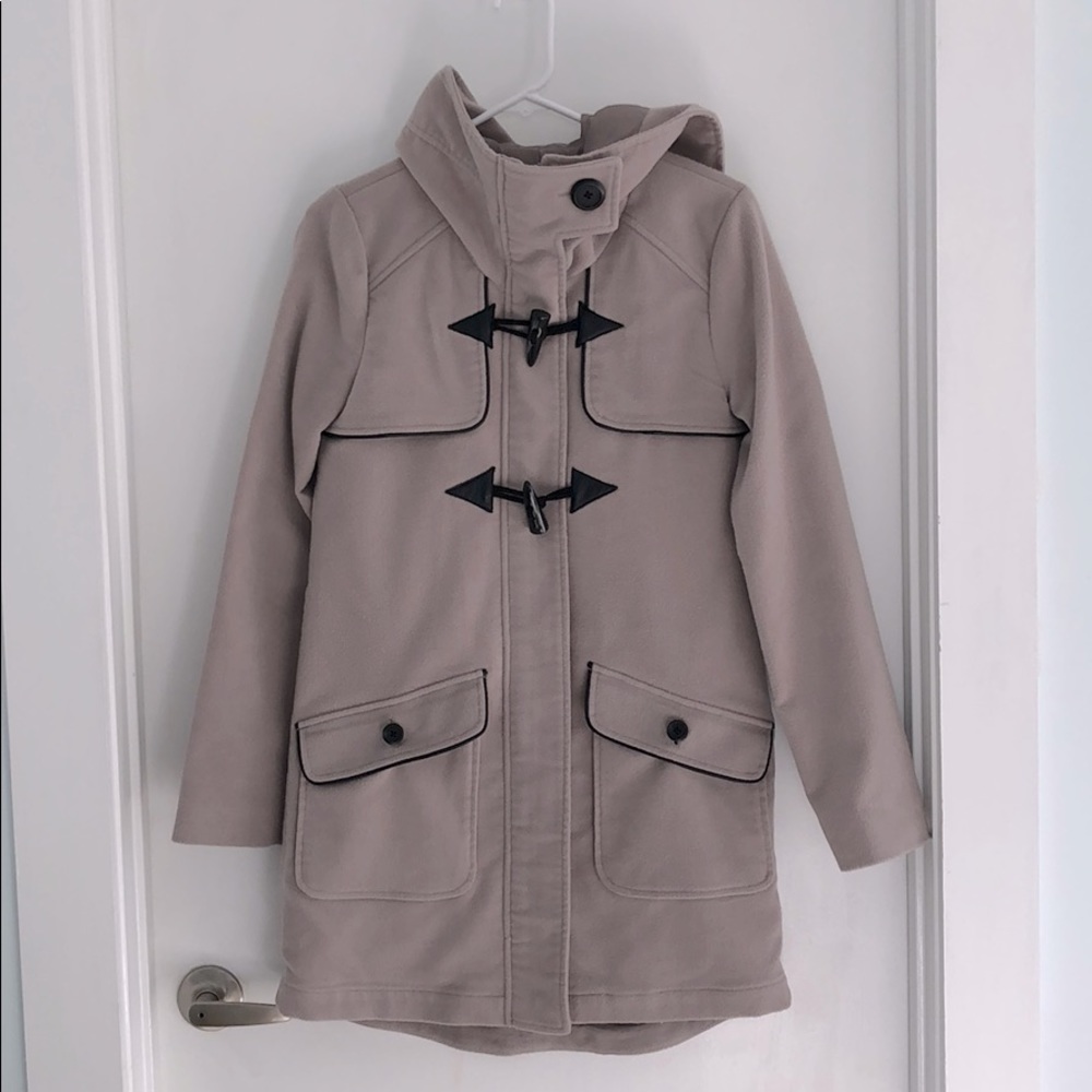 Hooded Toggle Grey Zipp Pea Coat by Jack